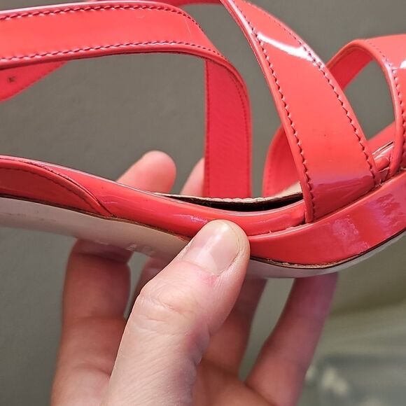 Miu Miu Orange Patent Leather Strappy Heels Size 39 - Picture 8 of 9